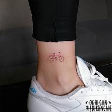By Ogulcan Yildirancan Instagram Ogulcantattooer Bicycle Tattoo Bike Tattoo Small Cute Minimal Red Bicycle Tattoo Bike Tattoos Small Tattoos
