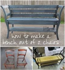 2 Chair Bench Furniture Redo Furniture Making A Bench