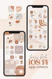 Honey Boho Aesthetic Ios 14 Iphone App Icon Theme 565 Etsy App Covers Iphone Apps Iphone App Layout
