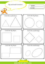 Kids Under Big And Small Worksheet Preschool Ture Icons For