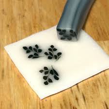 Small Raw Polymer Clay Dark Green Cluster Leaf Cane