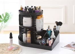 Diy storage box makeup organizer. Cq Acrylic 360 Rotating Makeup Organizer Diy Adjustable Makeup Carousel Spinning Holder Storage Rack Large Capacity Make Up Caddy Shelf Cosmetics Organizer Box Black Amazon In Home Kitchen