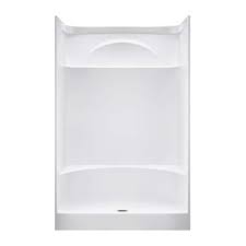 Find shower shower stalls & enclosures at lowe's today. Delta White White 36 In X 48 In X 76 In Acrylic One Piece Kit With Integrated Seat In The One Piece Shower Kits Department At Lowes Com