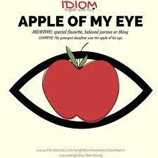 Used when giving your opinion about the appearance of something or someone: Apple Of My Eye English Idioms Summer Vocabulary English Vocabulary