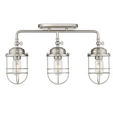 The sheer versatility of vanity lights allows them to instantly illuminate small spaces and provide concentrated lighting that's perfect for the daily grooming of everyone in the family. Golden Lighting Seaport 3 Light Bathroom Vanity Light Silver Rona
