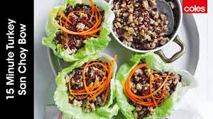 San choy bow is most often made with minced/ground meat and finely chopped vegetables which are cooked together in a wok. 15 Minute Turkey San Choy Bow Youtube