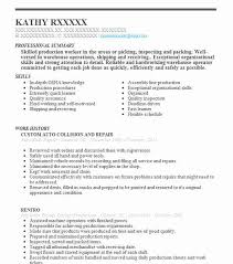auto body repair resume example