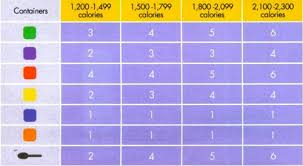 21 Day Fix Calorie Container Chart Bedowntowndaytona Com