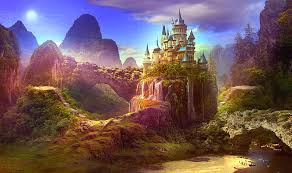 Fantasy landscape castle wallpaper free hd i hd images 1920×1080. Fantasy Castle Waterfall Paradise Heaven Beach Fantasy Hd Wallpaper Peakpx