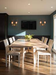 Dining room chandeliers 6,823 results. Blue Dining Area With Brass Sconces Hgtv