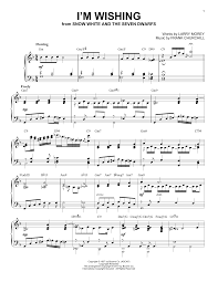 Solo, piano & vocal and piano.easy (format.pdf). Larry Morey I M Wishing Jazz Version From Disney S Snow White And The Seven Dwarfs Sheet Music Download Printable Disney Pdf Piano Solo Score Sku 250221