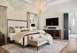 We did not find results for: Luxe Master Bedroom With Gold And White Wallpaper Feature Wall Klassisch Modern Schlafzimmer Austin Von Paper Moon Painting Houzz