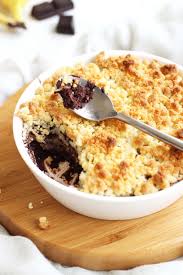 Crumble Banane Chocolat Contes Et Delices Banane Chocolat Recette Crumble Crumble