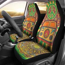 Tie Dye Car Seat Covers In 2020 Hippie Car Hippie Peace Seat Covers