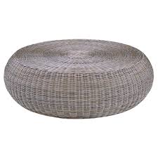 Wicker furniture, wicker baskets, wicker outdoor furniture, wicker cushion sets, wicker outdoor chairs, white wicker furniture, cane chair, outdoor wicker rocker. Kingsley Bate Ojai Coastal Beach Grey Woven Wicker Outdoor Round Coffee Table 41 W 50 W Kathy Kuo Home