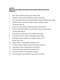 Pada akhir sesi pembelajaran , pelajar dapat : Latihan Kata Nama Khas Dan Am