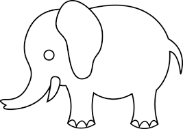 Cute Elephant Line Art Free Clip Art Elephant Template Elephant Clip Art Elephant Outline