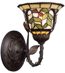 Elk 08014 Tbh Latham 1 Light 7 Inch Tiffany Bronze Sconce Wall Light