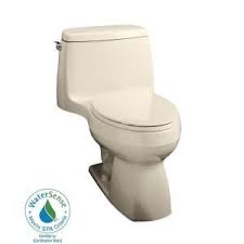 It comes with comfort height, which also makes it an ada toilet with the seat. Kohler Santa Rosa Comfort Height 1 Piece 1 28 Gpf Single Flush Compact Elongated Toilet With Aquapiston Flush In Almond K 3810 47 The Home Depot Kohler Kohler Toilet One Piece Toilets