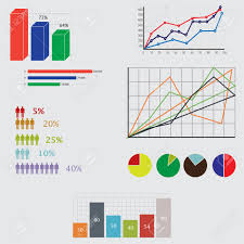 Set Of Charts And Graphs For Reports And Statistics