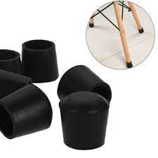 Rubber material in black color, and flat base design for standing steady. 12 Chair Leg Floor Protectors Caps Rubber Tip Indoor Home Outdoor Patio Garden Ebay