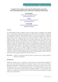 02 pdf kunci suplemen ktsp kelas 11 a 2015. Pdf Target Situation Analysis In Implementation Of English For Hospitality Specific Purposes Program