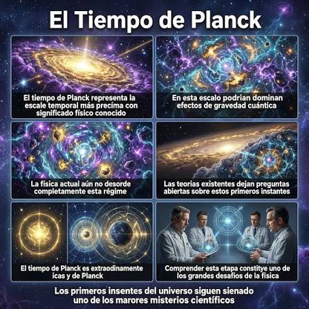 CUÁL ES EL INSTANTE MÁS PEQUEÑO QUE PUEDE DESCRIBIR LA FÍSICA?  Retrocedamos.  mucho antes. De las primeras estrellas. Las primeras  galaxias. E incluso. Antes de que existieran los átomos. Llegamos. A