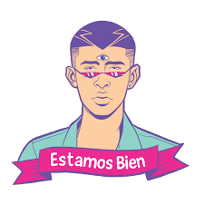 Estamos Bien Bad Bunny Cute Sticker By Liomal White Background 3 X3 Anime Best Friends Cute Stickers Stickers
