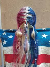 Pin On Red White And Blue Hair