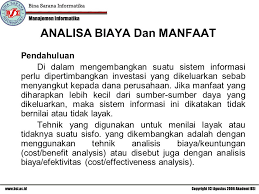 Pertemuan 12 Analisa Biaya Dan Manfaat Ppt Download