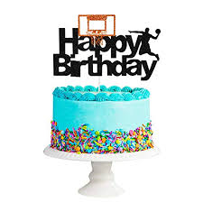 Sports themed baby shower party supplies and decorations for boys,1 it's a boy rustic burlap banner,1 football helmet garland,country shower nursery favors and decor,natural baby boy room decor. Basketball Happy Birthday Black Glittery Cake Topper Basketball Sports Themed Birthday Cake Decorations Supplies In Dubai Uae Whizz Cake Toppers