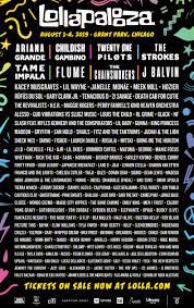 According to the mayor and dcase's announcement. Lollapalooza Unveil Massive 2019 Lineup Festicket Magazine