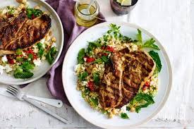 Moroccan Lamb Chops With Quinoa Salad Recipe Lamb Chops Moroccan Lamb Quinoa Salad Recipes
