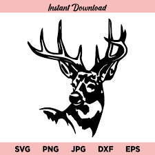 Download Deer Head Svg Deer Svg Hunting Svg Deer Face Svg Antlers Svg Buck Svg Animals Svg Wild Animals Svg Png Dxf Cricut Cut File Clipart