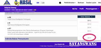 Lembaga hasil dalam negeri menggalakkan anda isi dan hantar taksiran cukai pendapatan melalui sistem online ini. Sayangwang Cara Isi E Filing Lhdn 2017 Panduan 2018