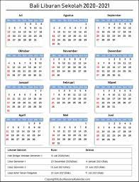 Bagi sobat kanalmu yang mencari template kalender cdr. Libur Sekolah Bali 2020 2021 Kalender Pendidikan Bali Akademik