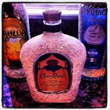 Modpodge Liquor Bottles Liquor Bottle Crafts Diy Bottle Crafts Bedazzled Liquor Bottles