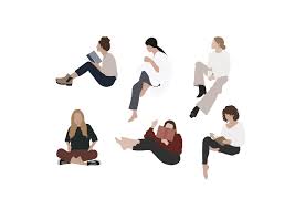 Flat Vector People Illustration Pack 6 Etsy In 2021 People Illustration Vector Illustration People People Sitting Png