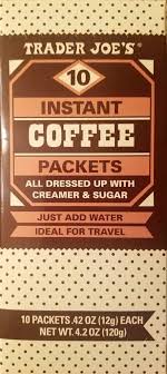 In hotels there is usually a coffee maker for hot water if not, most of time the hot water out of the tap is fine for me. Trader Joe S Instant Coffee Packets Becomebetty Com