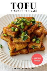 Fried Tofu Atsuage Teriyaki Recipe Chef Ja Cooks Simple Gohan Recipe Recipes Japanese Vegetarian Recipes Teriyaki Recipe
