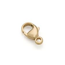 Compared to a spring ring clasp, they're a little stronger and sturdier, since the mechanism is made out of a thicker piece of metal. 9ct Gold Carabiner Lobster Clasp 9x4mm