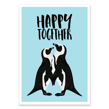 See more ideas about penguin love, penguin love quotes, penguins. Happy Together Penguins Print Quote Inspirational Cute Love Couples Penguin Illustrated Poster Gift Present Unframed Amazon Co Uk Handmade