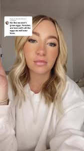 Replying to @Mandie Morris #greenscreen you dont grow new eggs no, but you  do grow a mature egg from the eggs you were born with. You ovulate off the  mature egg, but lose around 1000 immature a month ...