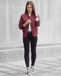 Black Bomber Jacket Outfits Womens Burgundy Bomber Jacket Classic White Button Up Burgundy Bomber Jacket Red Bomber Jacket Outfit Jacket Outfit Women