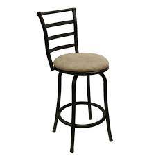 Mainstays 24 Black Metal Ladder Back Swivel Barstool Tan Microfiber Seat Walmart Com Walmart Com