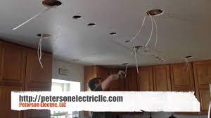 To power your new can lights, find an existing receptacle or switch box that contains a hot wire on a suitable circuit. Drywall Damage When Installing Recessed Can Lights In Finish Area Of Your House Youtube