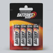 Battery Blister Pack Mock Up Blister Pack Blister Packaging Mockup