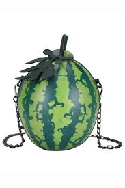 Fashion Creative Watermelon Shape Green Circle Crossbody Bag 12*8*17 CM - Beautifulhalo.com