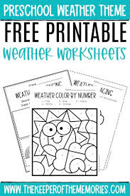 Kids can illustrate different weather symbols and hang them in their mobile to see throughout the year! Free Printable Weather Worksheets For Preschool The Keeper Of The Memories