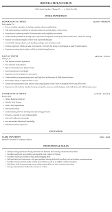 Manual Tester Resume Sample | Mintresume